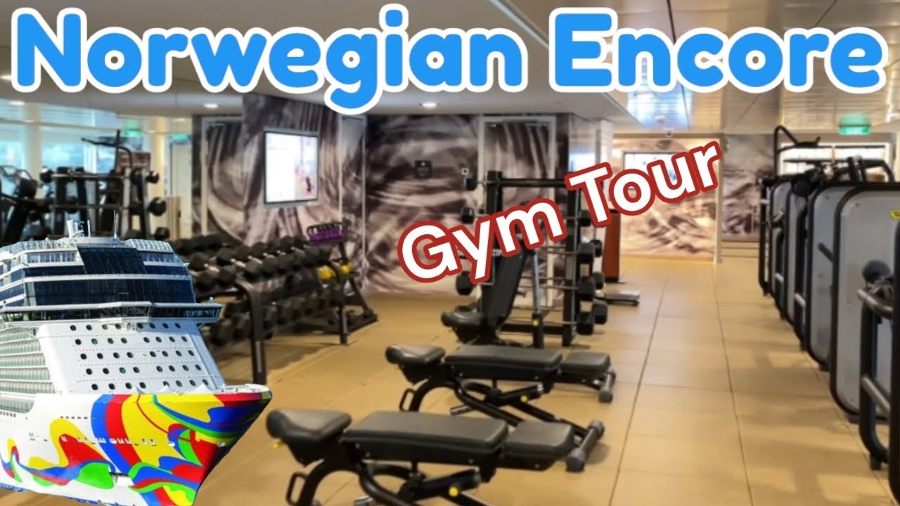 Экскурсия по фитнес-центру и тренажерному залу круизного лайнера Norwegian Encore