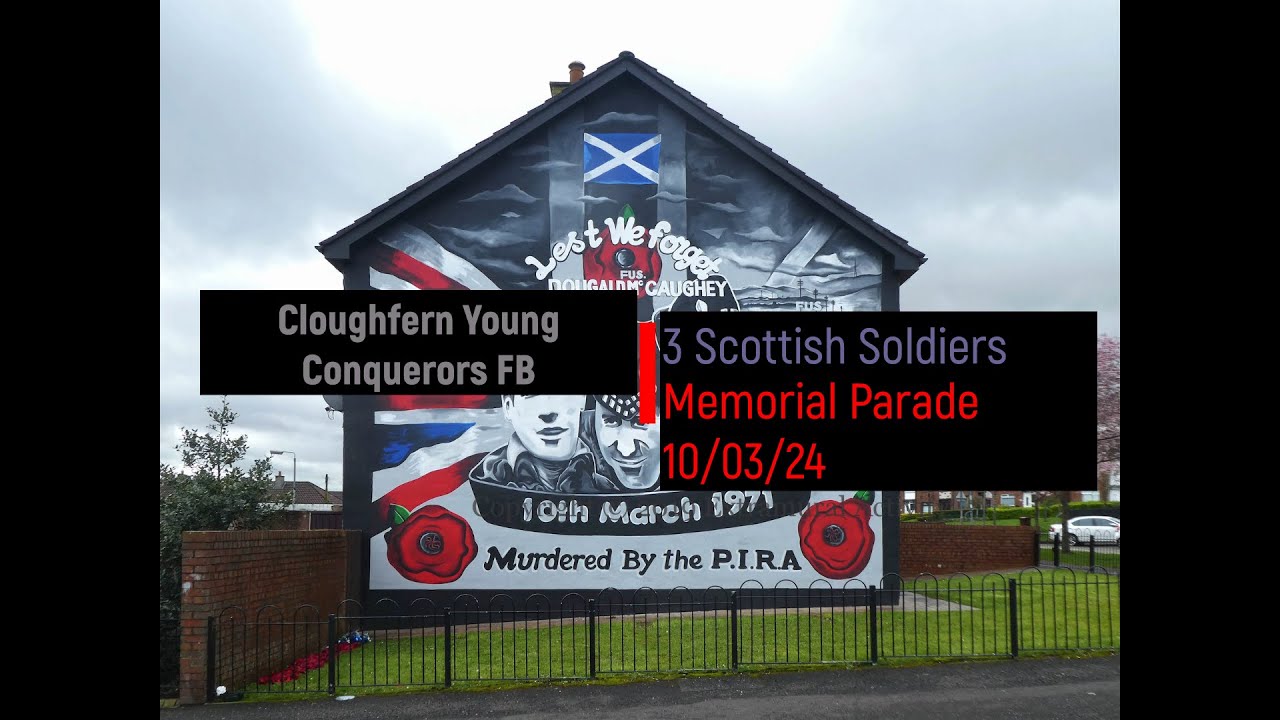 Cloughfern Young Conquerors FB 3 Scottish Soldiers Memorial Parade 10/03/24