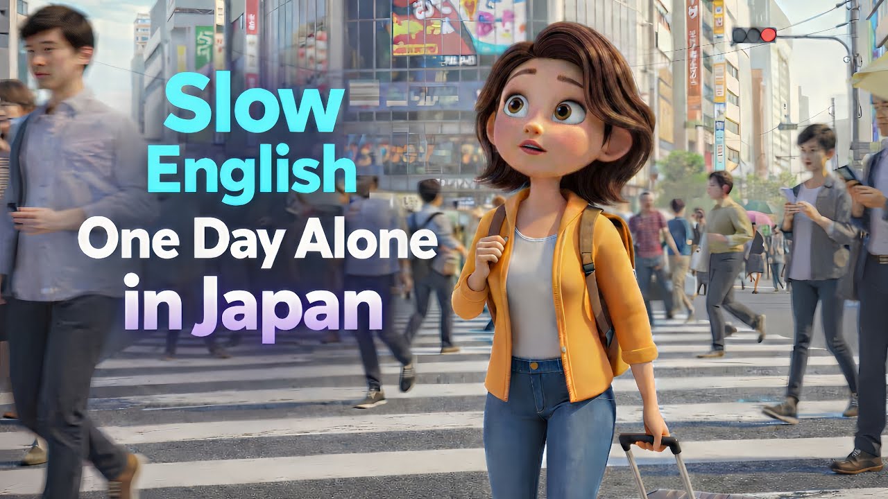 One Day Alone in Japan 🇯🇵 | Slow English Learning for Beginners 