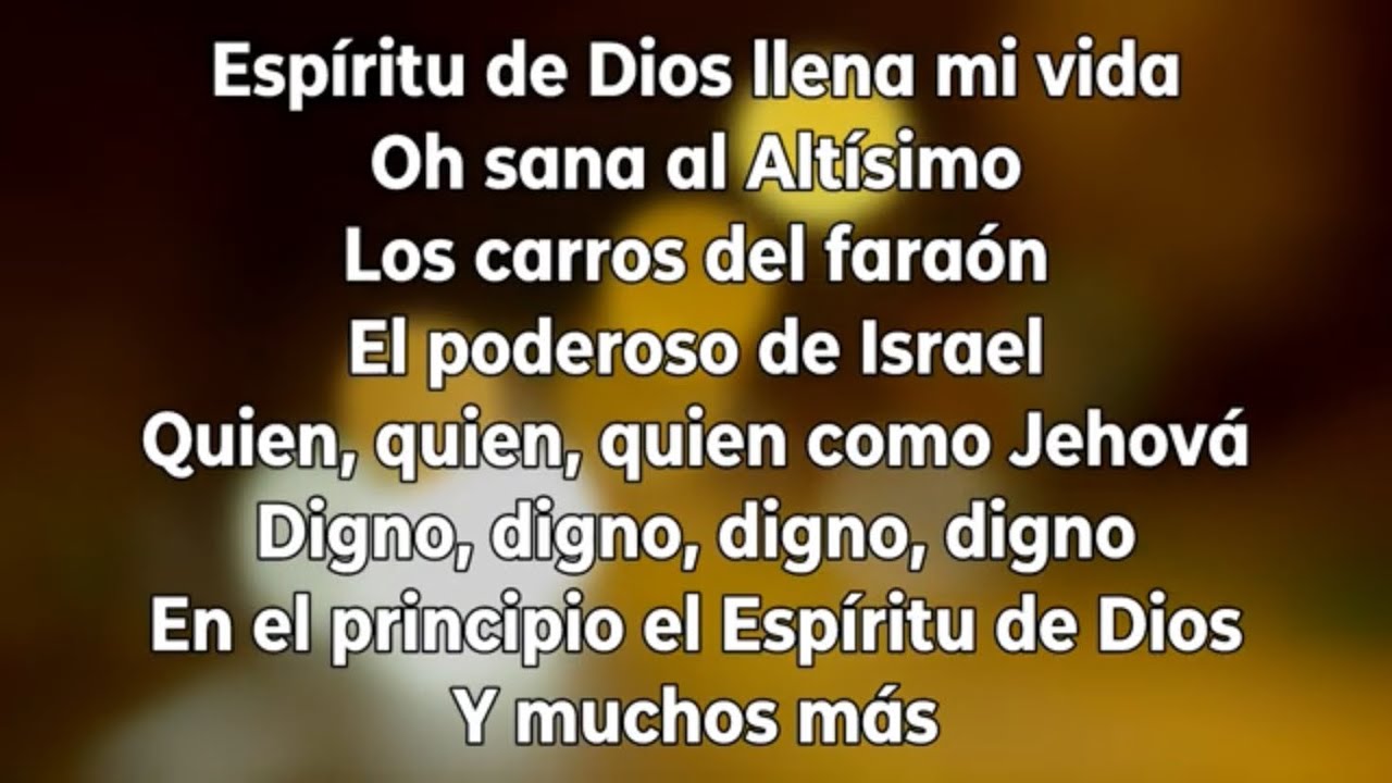 Cadena de coros- Espíritu de Dios llena mi vida (tono mujer) pista/karaoke/acordes