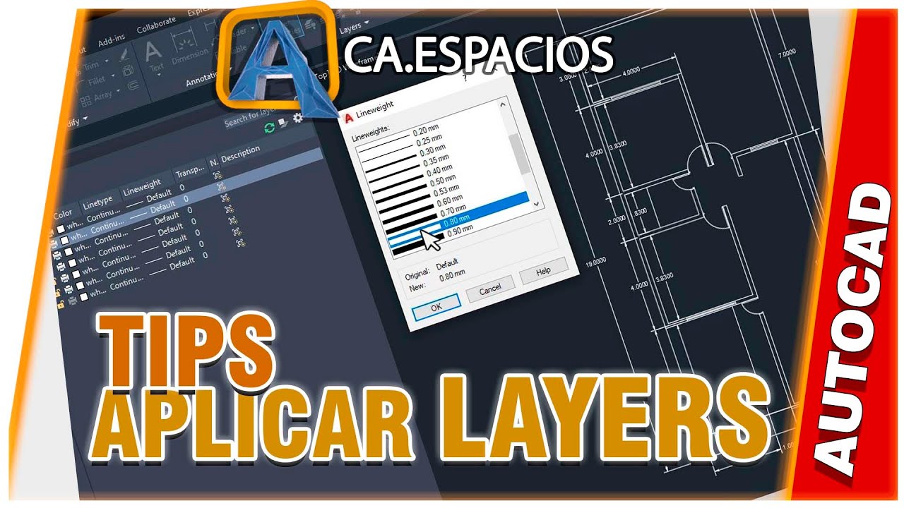 TIPS APLICAR LAYERS EN UN PLANO EN AUTOCAD | ACAESPACIOS