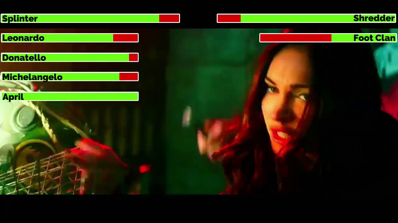 Teenage Mutant Ninja Turtles (2014) Lair Battle with healthbars