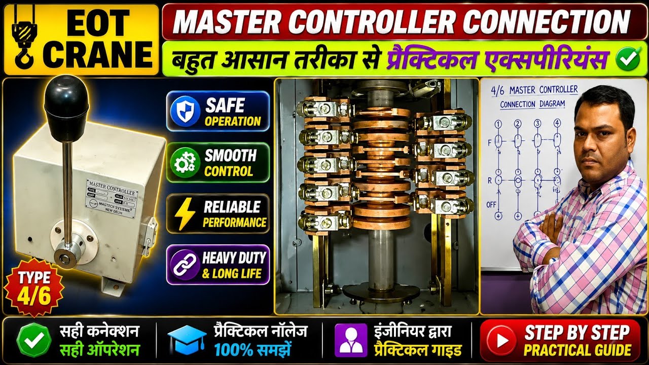 Eot Crane WMI/Saico Master Controller Connection Explained in Hindi