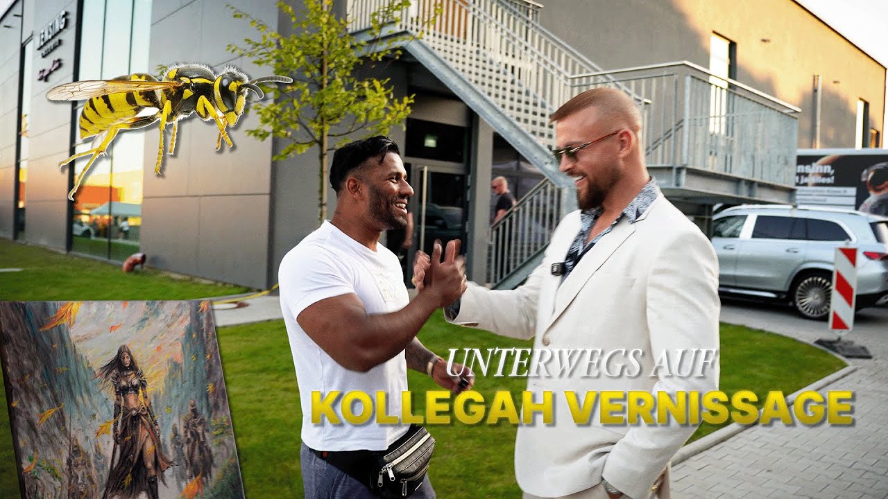 Majoe unterwegs auf Kollegah Vernissage