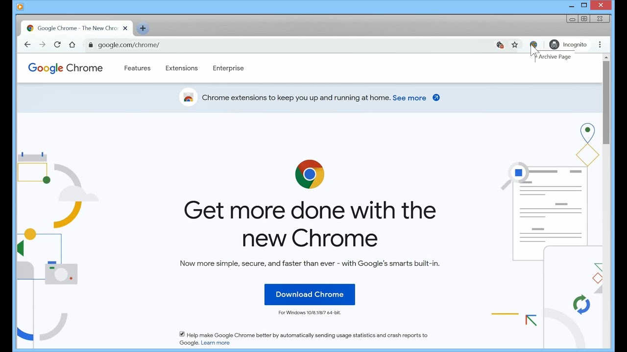 How To archive link with Archive Page extension in Chrome