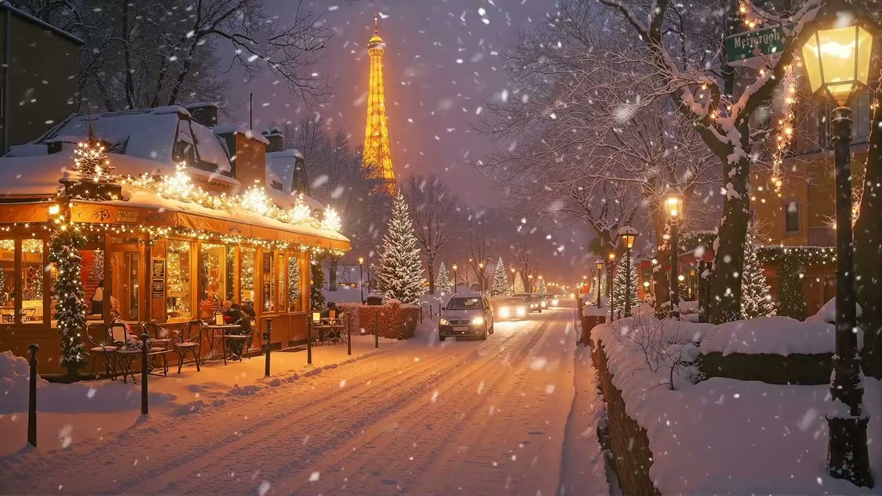 Winter City Street Coffee Jazz ☕ Smooth Jazz Music for Focus & Relaxation