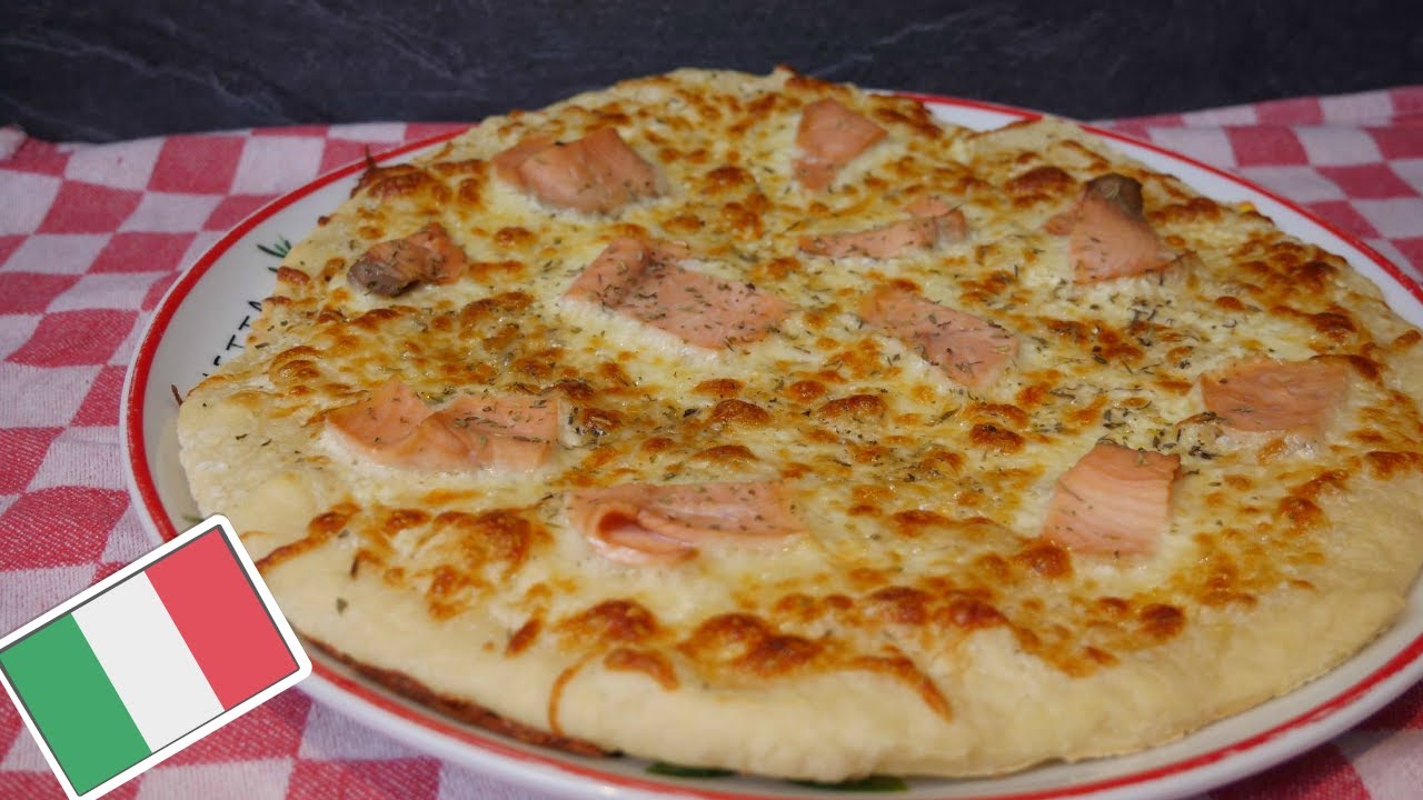 PIZZA AU SAUMON  🍕🍕 (+RECETTE PÂTE À PIZZA)