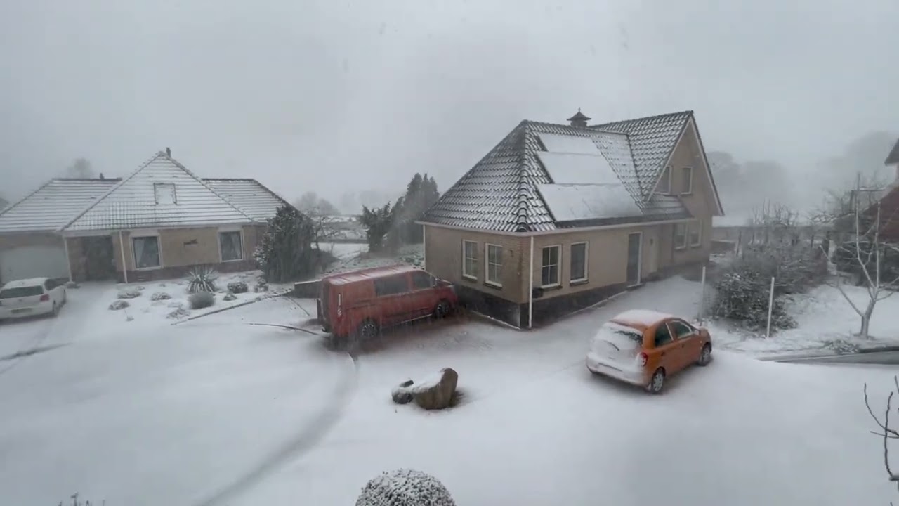 10-3-2023 Sneeuw🌨️❄️☃️Winterwonderland Fryslân