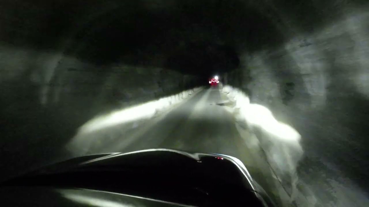 The Pitve tunnel from Pitve to Zavala, Hvar, Croatia. 4K