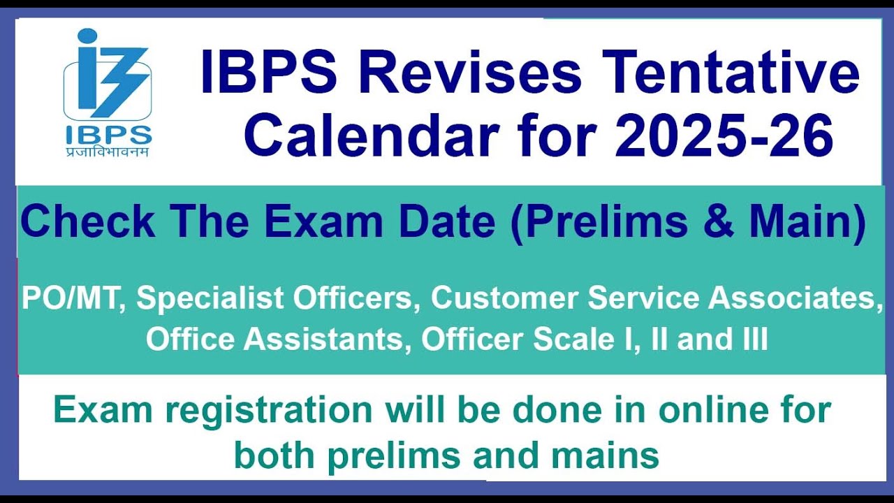 IBPS Calendar 2025-26: Don't Miss These Crucial Dates!