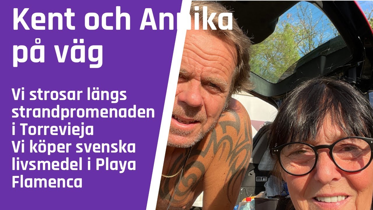 Vi strosar längs strandpromenaden i Torrevieja och köper svenska livsmedel i Playa Flamenca