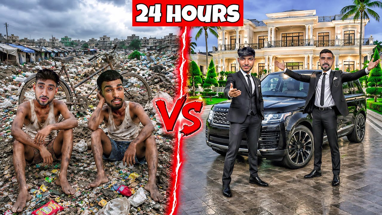 Poor vs Rich 24 Hours Survival Challenge