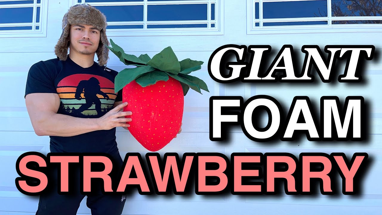 GIANT VALENTINE’S DAY FOAM STRAWBERRY - DIY Tutorial