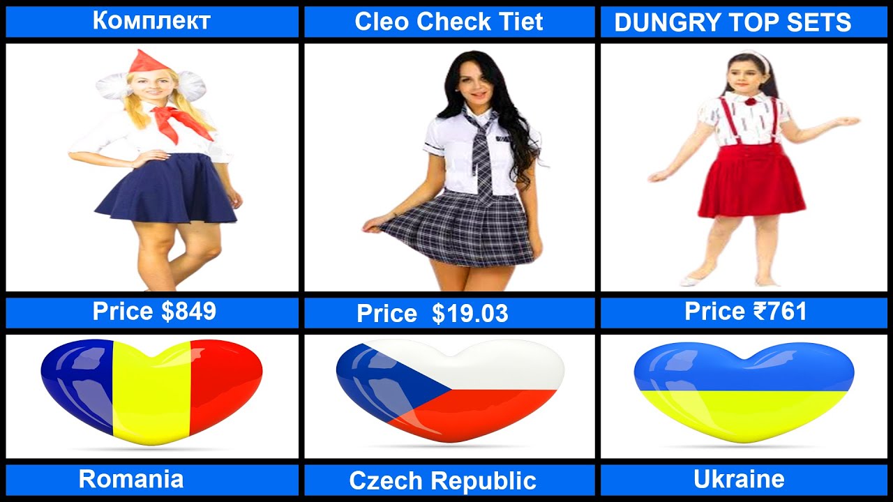 Girls School Uniform From Various Countries