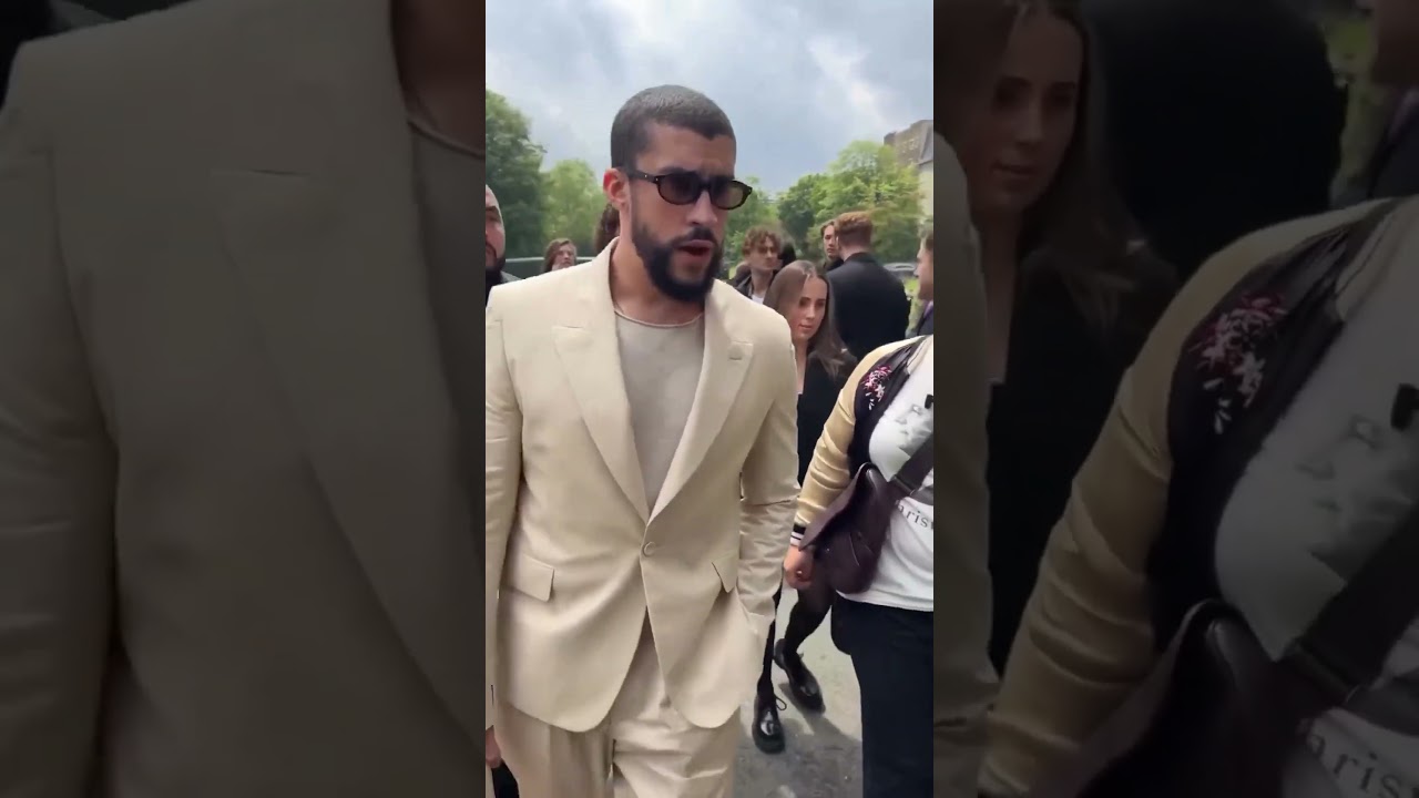SPOTTED!  Bad Bunny at Dior&rsquo;s Spring-Summer show | Shorts  #celebrity #badbunny #news