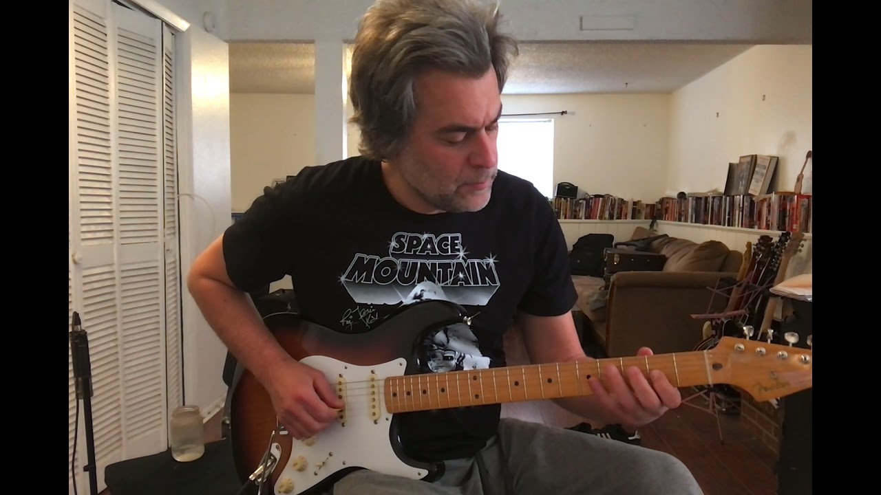 Adam plays Steuart Smith guitar solo to 