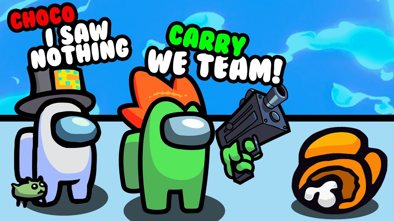 I HELPED @CarryisLive  WIN IN AMONG US WITH @Gareeboooo @DaddyCool7 @MisterSwishy @Potato_