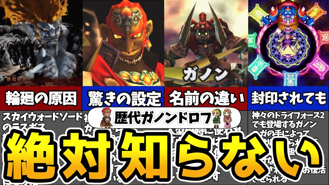 【歴代ゼルダ】設定がやばすぎる！歴代ガノンドロフ・ガノン紹介　完全解説