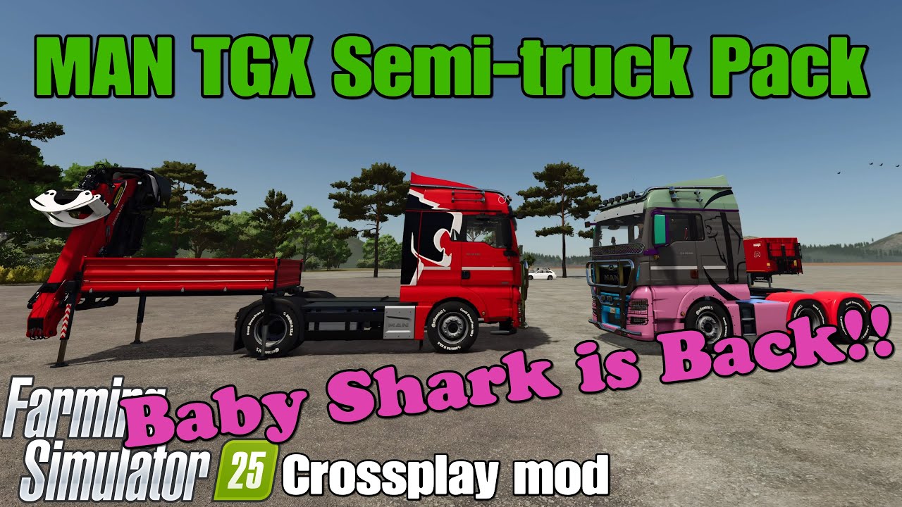 MAN TGX Semi-truck Pack / FS25 crossplay mod