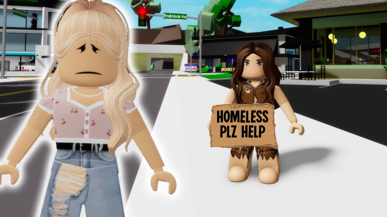 MY BEST FRIEND IS HOMELESS!! **BROOKHAVEN ROLEPLAY** | JKREW GAMING