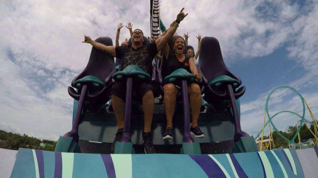 Por primera vez en la montana rusa mas alta  rapida y larga en Orlando Mako SeaWorld!