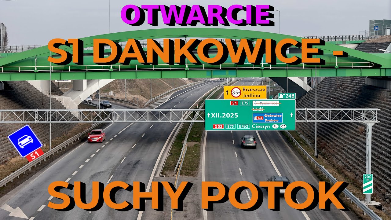Otwarcie S1 Kosztowy - Bielsko-Biała, odcinek III Dankowice - Bielsko-Biała - GRUDZIEŃ 2025 [DRON]