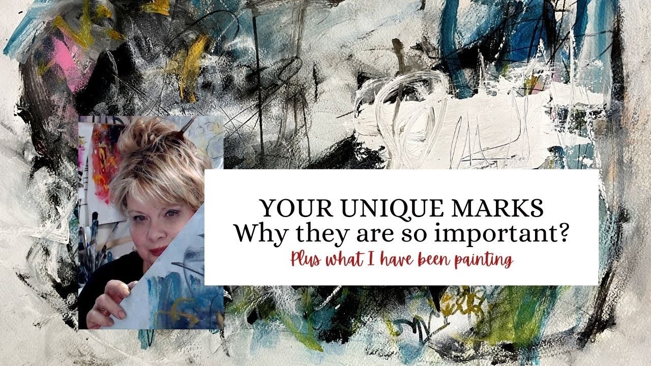 Creating YOUR UNIQUE marks will Level Up Your Abstracts. How I create Mine!!!  plus my current work.