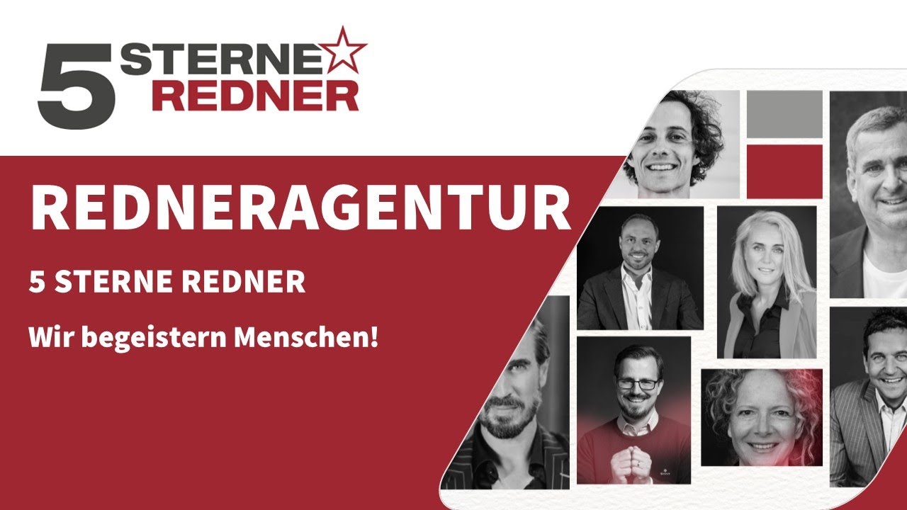 Redneragentur 5 Sterne Redner - Wir begeistern Menschen.