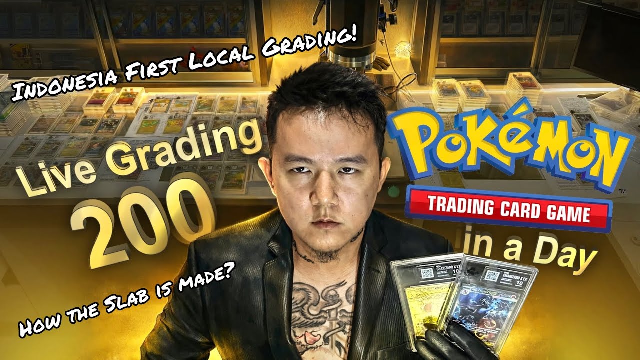 This is How We GRADE POKEMON Cards !! LIVE Grading Hundreds TCG in Indonesian Local Grading 