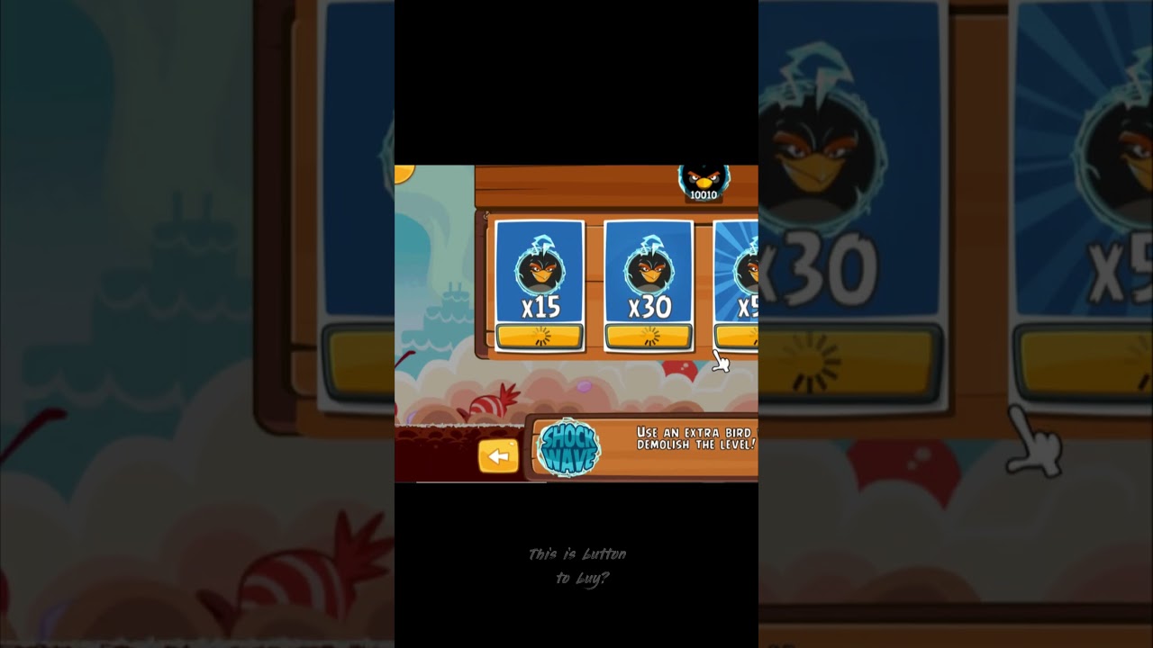 This is button to buy power up? (angry bird classic unused level)
