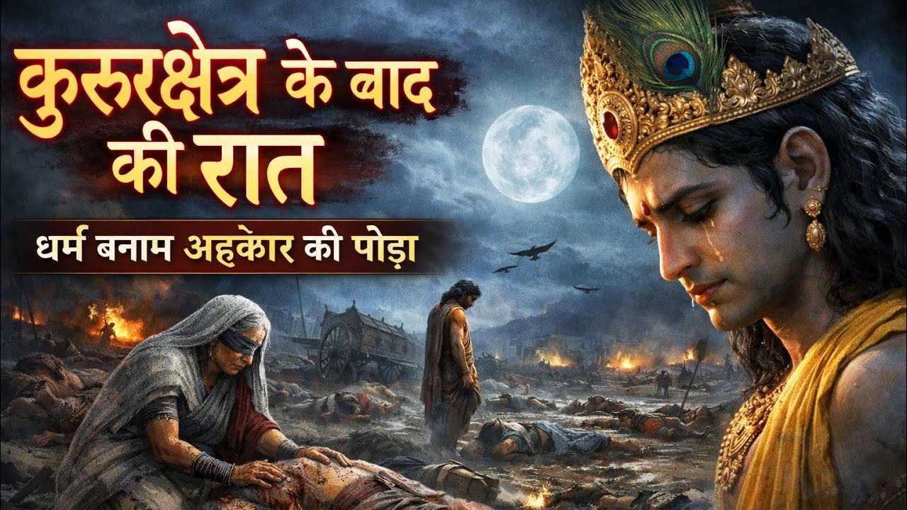 कुरुक्षेत्र के बाद की रात | महाभारत की सबसे मौन और पीड़ादायक सच्चाई | धर्म बनाम अहंकार #trending 