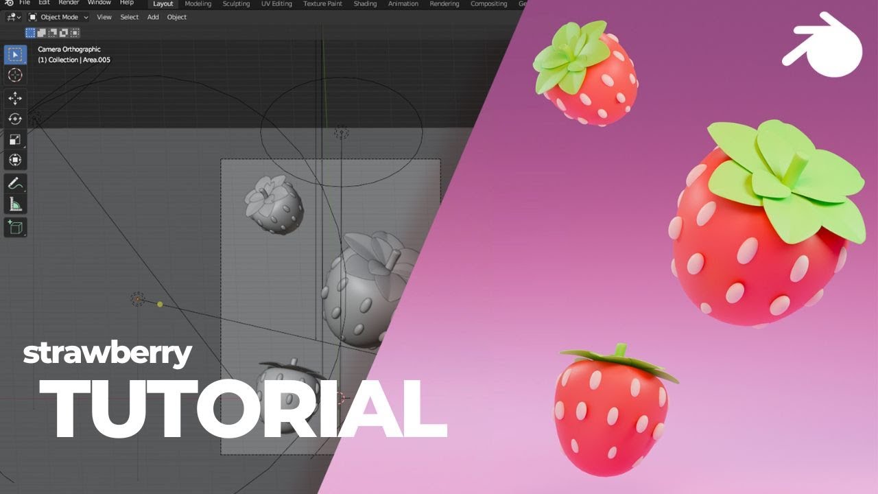 Создаём Клубнику в Blender: Пошаговый Туториал для Начинающих