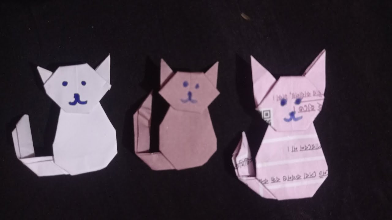 how to make paper Step-by-Step Origami Cat🐱🐱