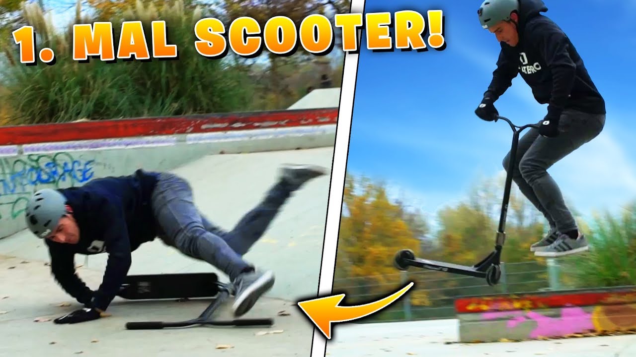 Ich fahre STUNT SCOOTER zum 1. Mal!