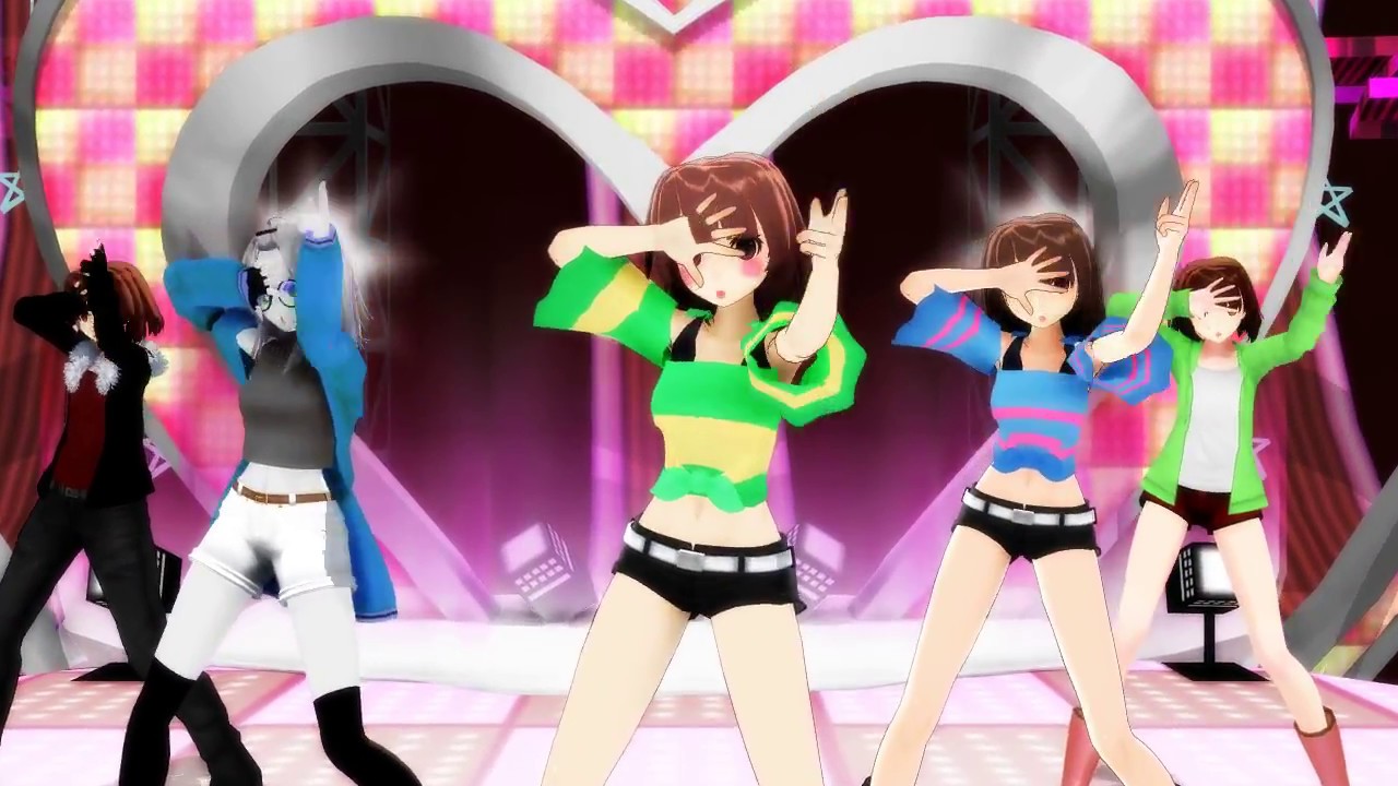 【MMD┃Undertale】Ikkitousen「Frisk x Chara x Sans」