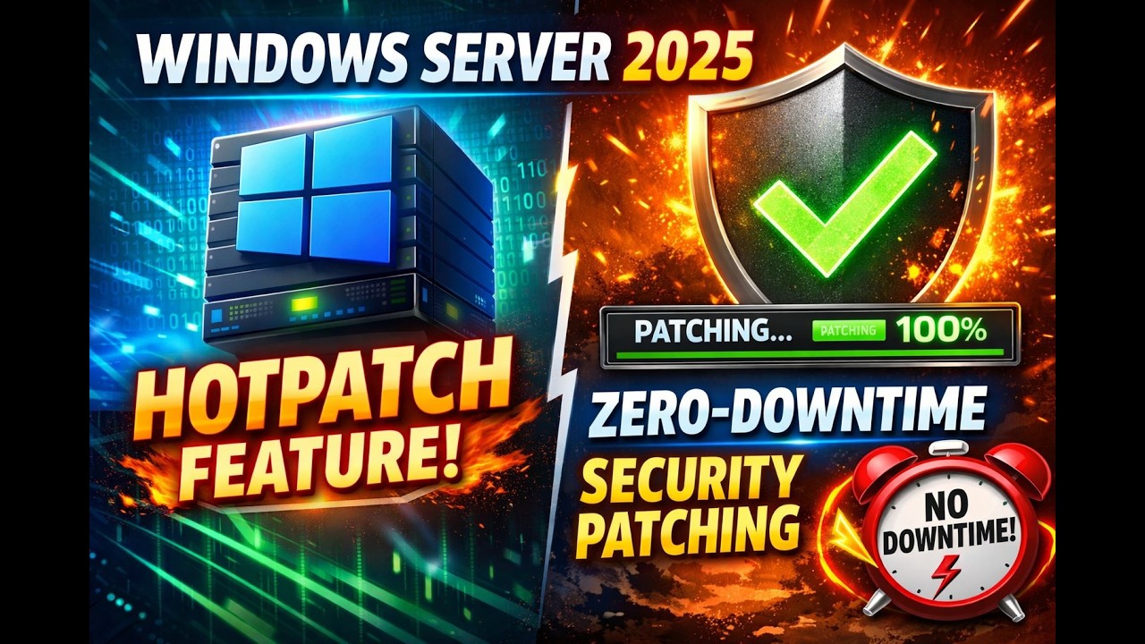 Windows Server 2025 Hotpatch - تحديثات الأمان بدون إعادة تشغيل السيرفر! 🚀