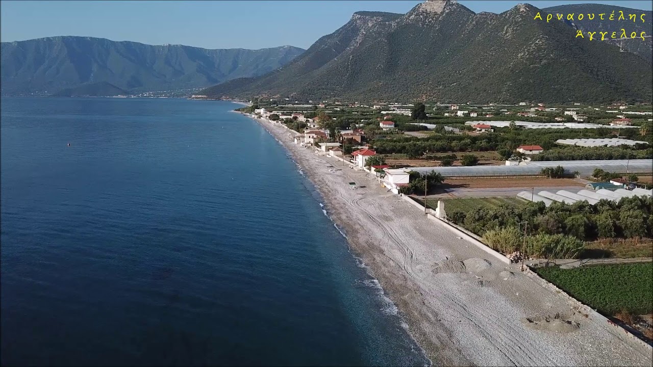 Η παραλία Λάκκος (Ν.Αρκαδίας) ΑΝΩΘΕΝ - Aerial video by drones Dji
