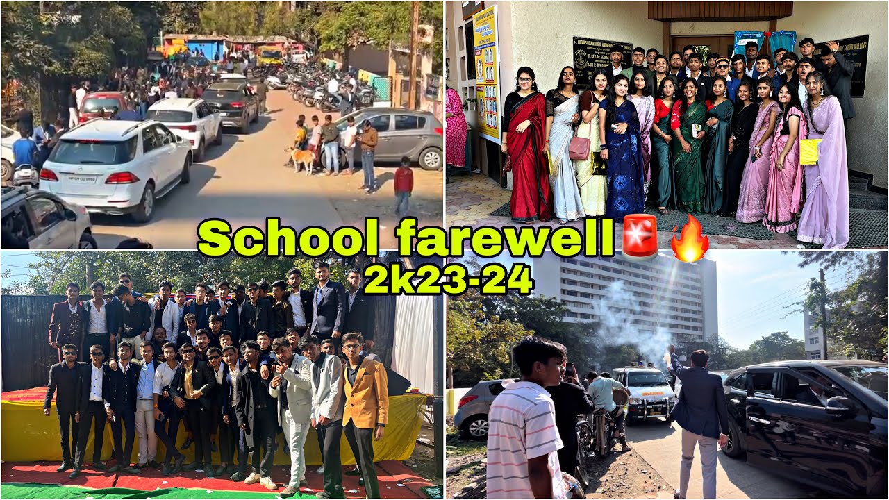 Ambulance or JCB se kari entry 😱😂 | SCHOOL FAREWELL VLOG 🔥🚨 farewell party