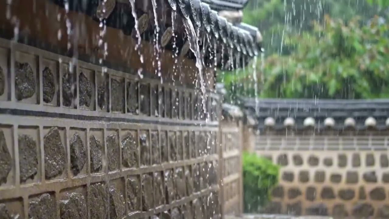 [Recovery Log #01] Peaceful Rain at Traditional Korean House | 2 Hours for Sleep