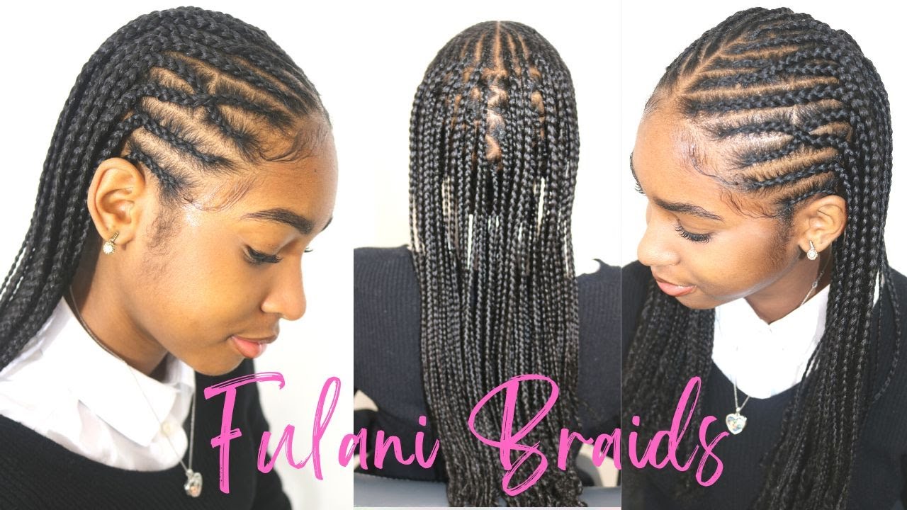 TEEN BRAIDED HAIRSTYLE ON NATURAL HAIR | CRISS CROSS CORNROWS