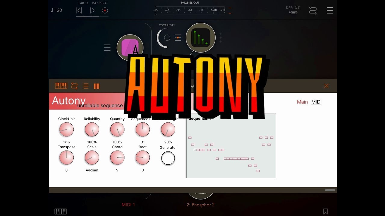 AUTONY - AUv3 Midi Sequencer Gets a Small But Excellent Update - iPad Demo