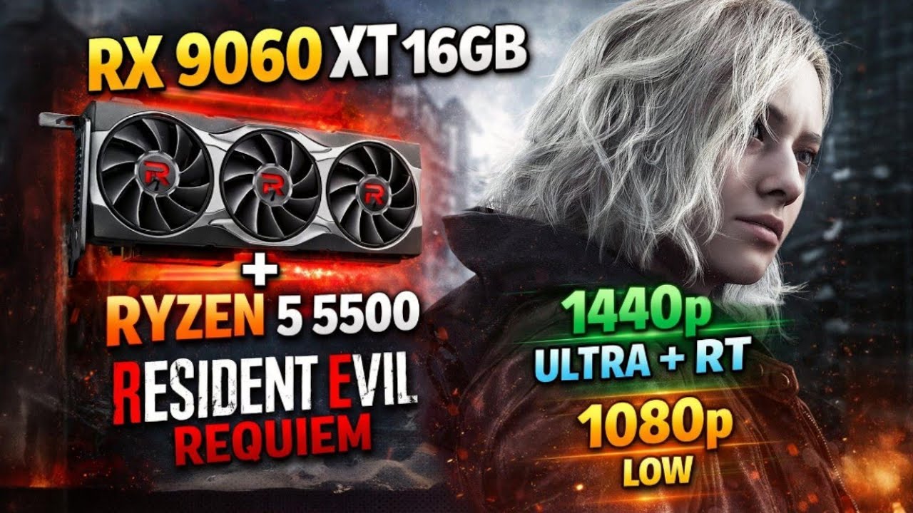 RX 9060 XT 16GB + Ryzen 5 5500 | 1080p vs 1440p Ultra + Ray Tracing | Full Benchmark
