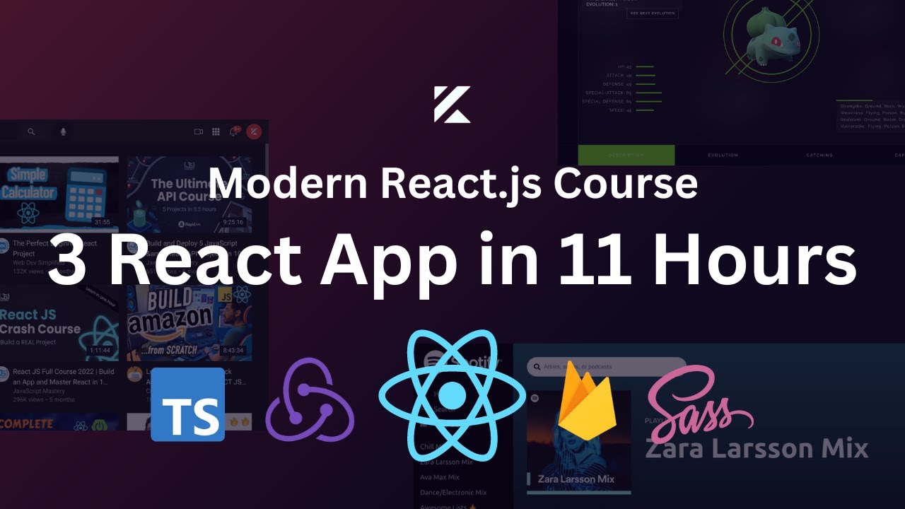 🔴 Modern React Web Development Full Course - 11 Hours | 3 Real Industry Web Applications