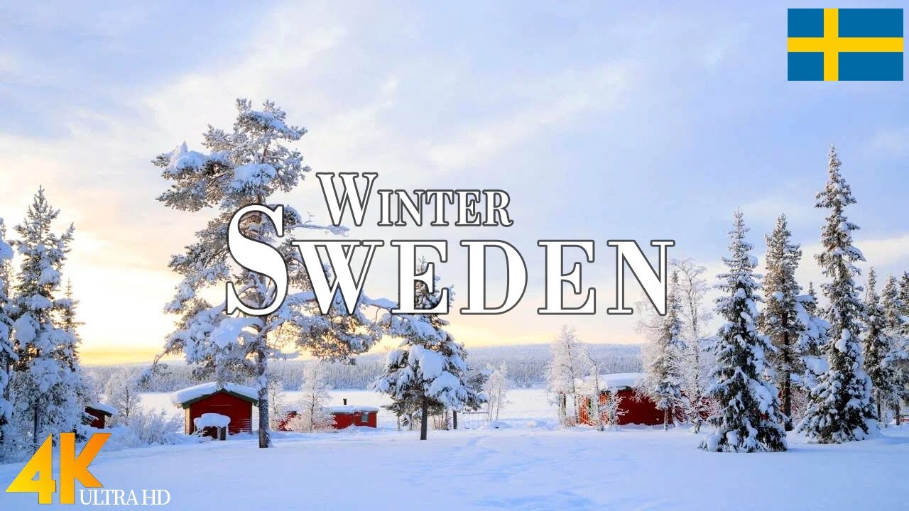 Winter Sweden 4K Ultra HD &bull; Enchanting Winter Wonderland, Relaxation Film with Calming Music.