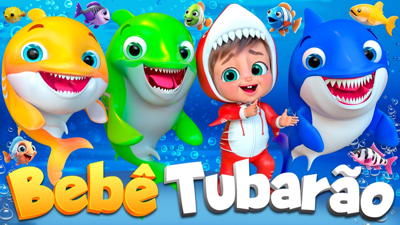 Bebê Tubarão e os Peixes Coloridos | Música infantil | Baby Panda Brazilian Português #bebetubarao