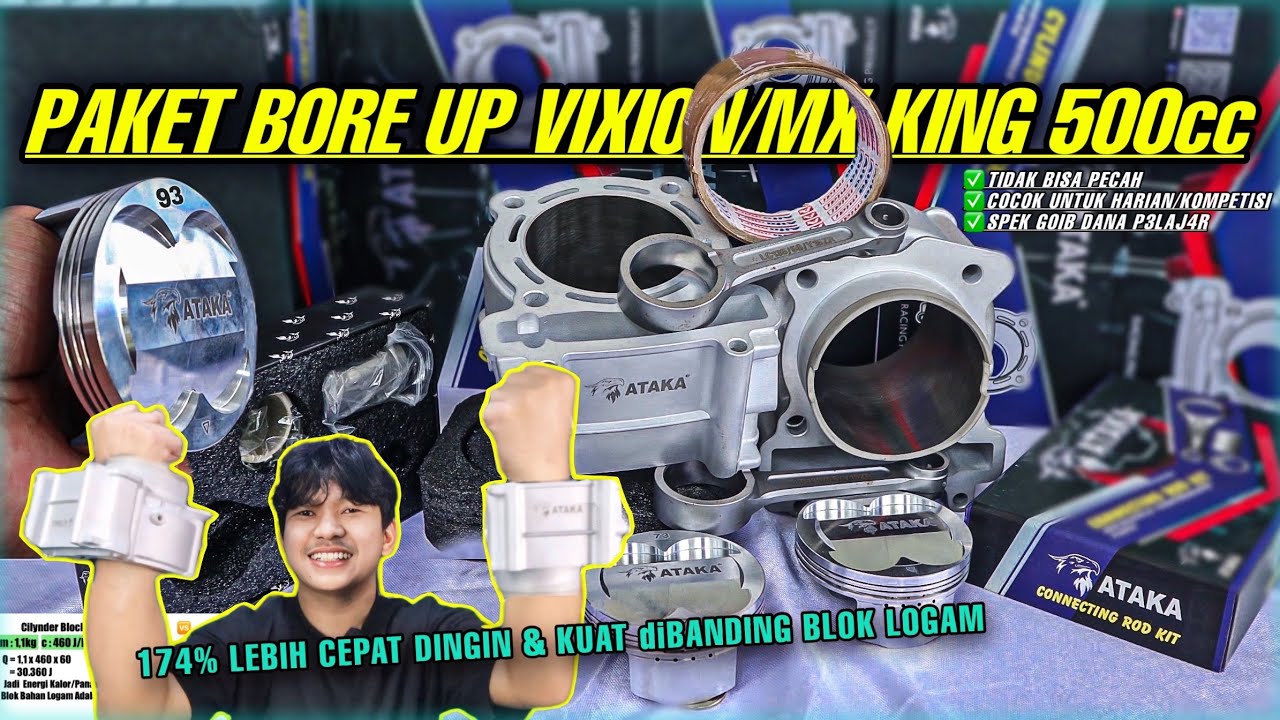 PAKET BORE UP VIXION / MX KING 500cc‼️SPEK GOIB DANA TERJANGKAU‼️