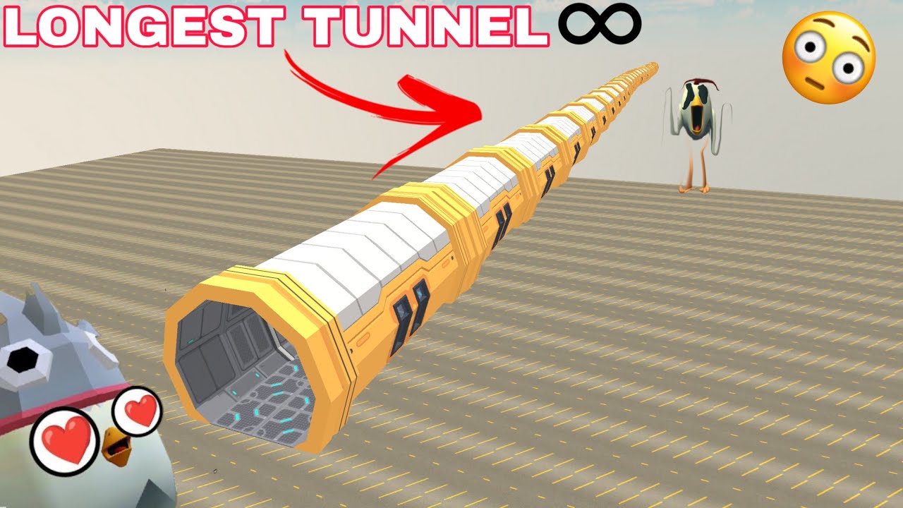 😨 LONGEST TUNNEL IN CHICKEN GUN || CHICKEN GUN BUILDS 
