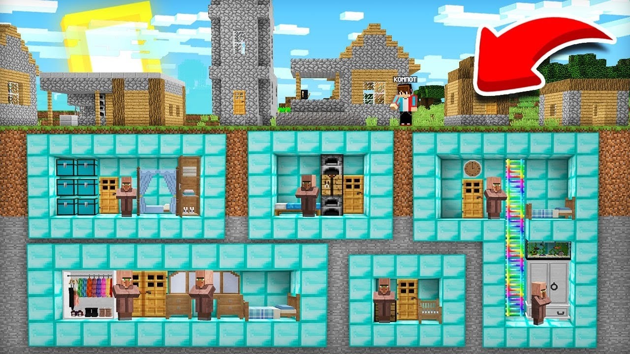 😱YER OSTIDA OLMAZ UYLAR QURDIM | MINECRAFT UZBEK TILIDA