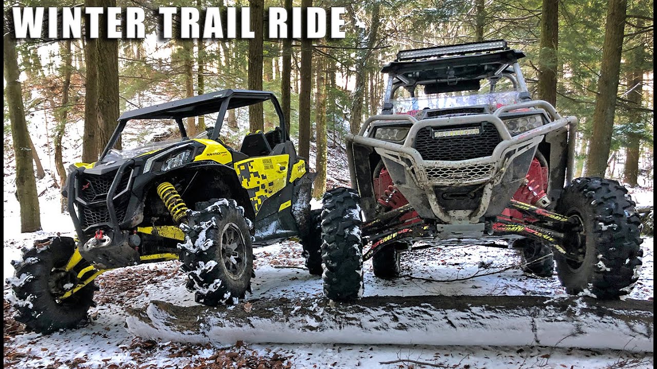 Early Winter SXS Trail Ride - Can-Am Maverick Sport XMR + Polaris RZR XP Turbo