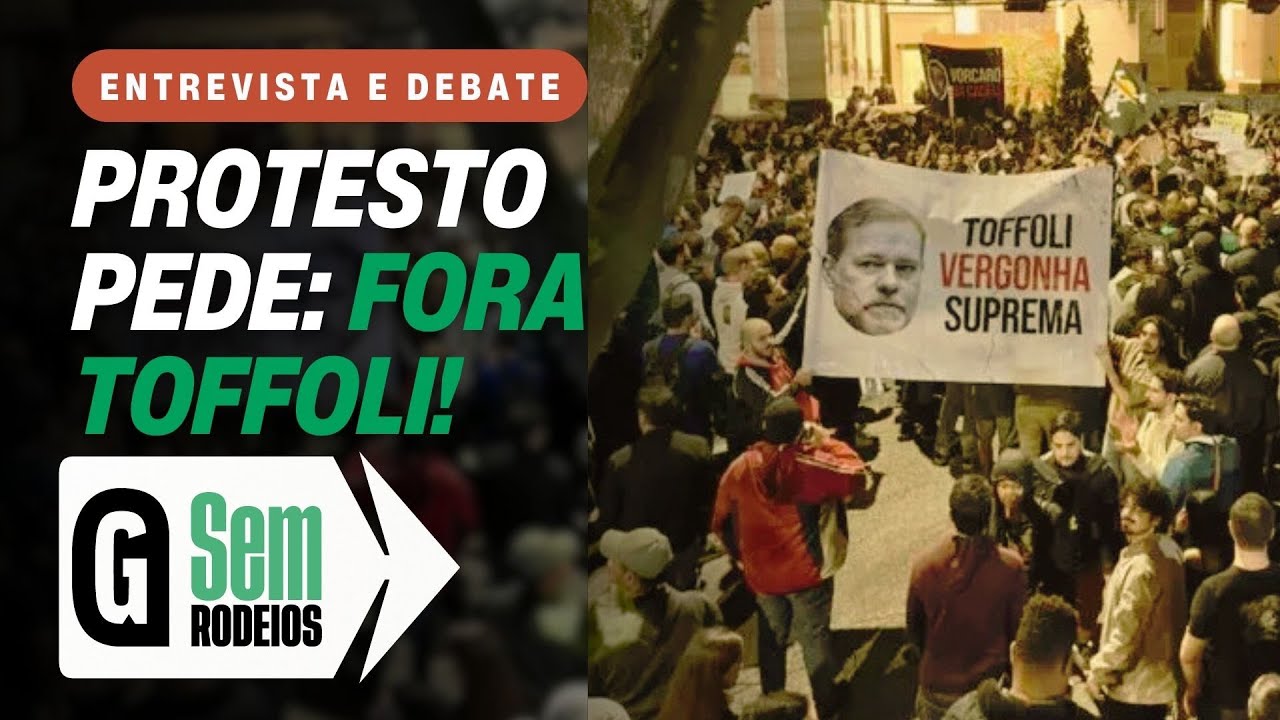 Manifestantes exigem “FORA TOFFOLI” em protesto contra o Banco Master / SEM RODEIOS